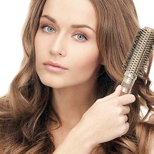 Cepillo Redondo Pelo, Cepillo de pelo redondo que aporta un brillo extra al cabello y evita el encrespamiento ,Scalps Friendly (Peine de masaje)