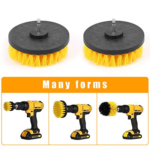 Cepillo Taladro Eléctrico, 5 Pieces Cepillo de Taladro Multifuncional Drill Brush Kit, Accesorios de Limpieza Brocha para Automóvil, Alfombra, Baño, Piso, Azulejo