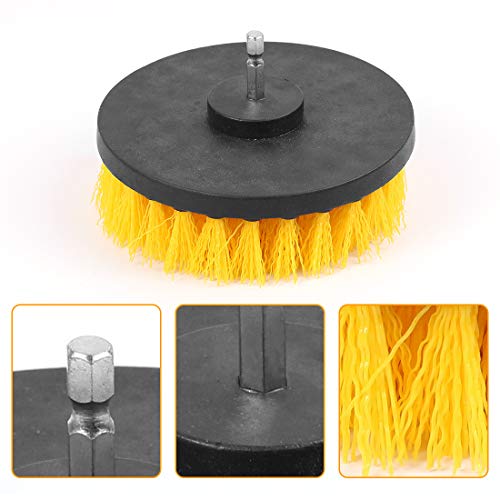 Cepillo Taladro Eléctrico, 5 Pieces Cepillo de Taladro Multifuncional Drill Brush Kit, Accesorios de Limpieza Brocha para Automóvil, Alfombra, Baño, Piso, Azulejo