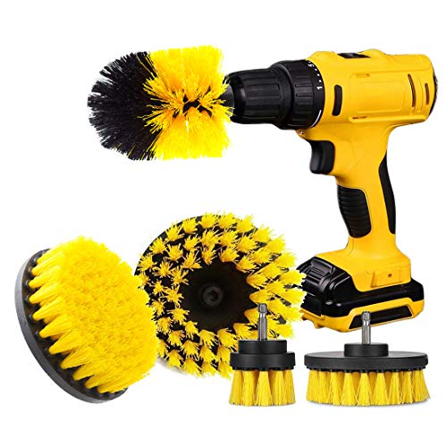 Cepillo Taladro Eléctrico, 5 Pieces Cepillo de Taladro Multifuncional Drill Brush Kit, Accesorios de Limpieza Brocha para Automóvil, Alfombra, Baño, Piso, Azulejo