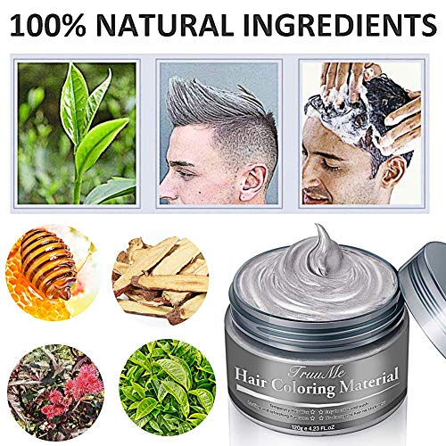 Cera Cabello, Hair Wax, Hair Wax Color, Hair Wax Men, Silber Haarfärbemittel Wachs-Natürliche Haarwachs für Cosplay und Party