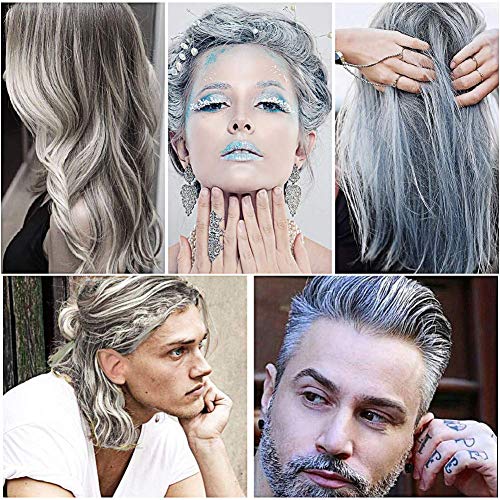 Cera Cabello, Hair Wax, Hair Wax Color, Hair Wax Men, Silber Haarfärbemittel Wachs-Natürliche Haarwachs für Cosplay und Party