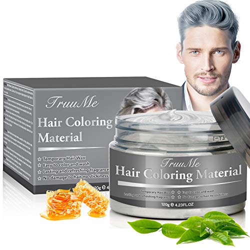 Cera Cabello, Hair Wax, Hair Wax Color, Hair Wax Men, Silber Haarfärbemittel Wachs-Natürliche Haarwachs für Cosplay und Party