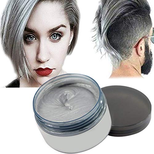 Cera del color del pelo, peinado mate natural para party.osplay, Halloween (Gris)