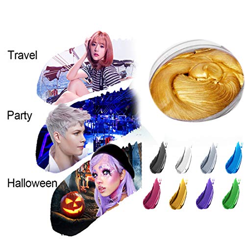 Cera del color del pelo, peinado mate natural para party.osplay, Halloween (oro)