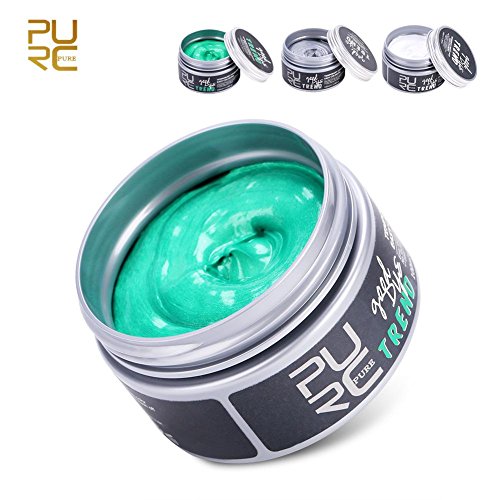 Cera para el Cabello del Peinado temporal Color del cabello Crema Para Colorante Pelo, Hidratante Saludable(verde)