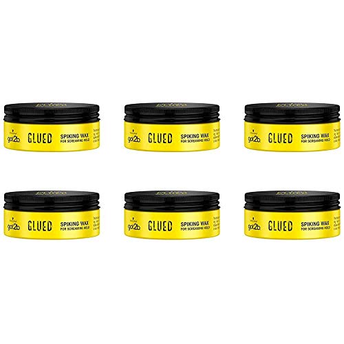 Cera para el pelo Glued Spiking de Schwarzkopf GOT2B, 75ml (paquete de 6)