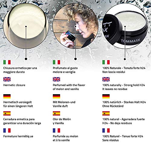 Cera Pelo Hombre Unisex Pasta De Modelar Arcilla Efecto Mate Fijación Firme Larga Duración No Grasosa Para Todo Tipo Cabello Profesional Italy