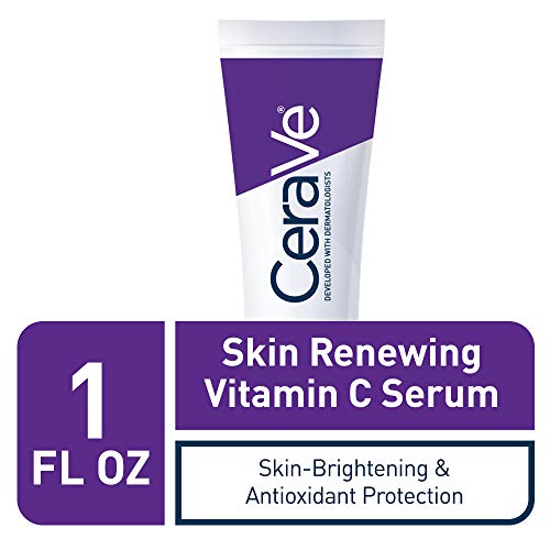 CeraVe Suero de vitamina C con ácido hialurónico, suero iluminador de la piel para rostro con 10% de vitamina C pura, sin fragancia | 31 cl. -