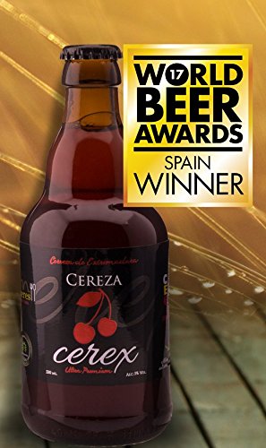 CEREX - Pack Degustación de 4 Cervezas Artesanas - Cerveza de Castaña, Cereza, Ibérica de Bellota y Pilsen - Mejor Cerveza Artesanal de España Premios" World Beer Awards 2017"