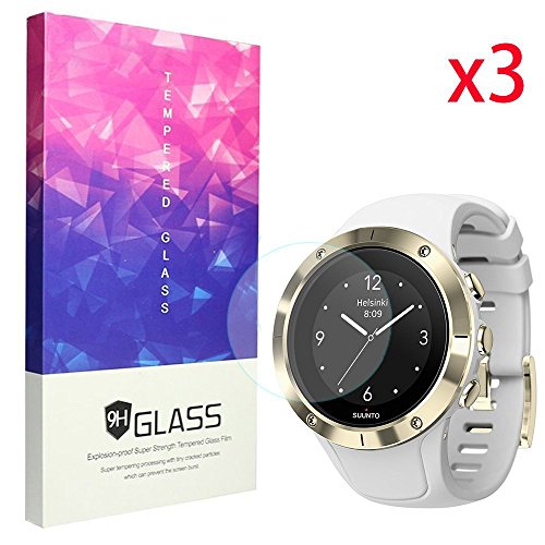Ceston 9H Protector De Pantalla Cristal Templado Para Suunto Spartan Trainer Wrist HR (3 pack)