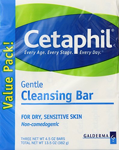 Cetaphil Barra de limpieza suave, barra de 4 onzas (paquete de 3) por Cetaphil