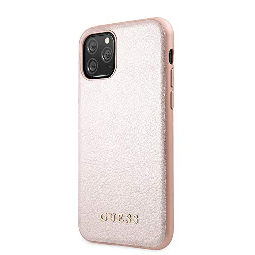 CG Mobile Guess - Carcasa rígida para iPhone 11 Pro Max (TPU) con Safiano Rose Gold | Puertos de fácil acceso | Carcasa de protección contra caídas | Licencia oficial