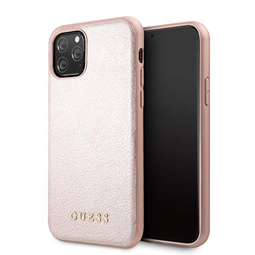 CG Mobile Guess - Carcasa rígida para iPhone 11 Pro Max (TPU) con Safiano Rose Gold | Puertos de fácil acceso | Carcasa de protección contra caídas | Licencia oficial