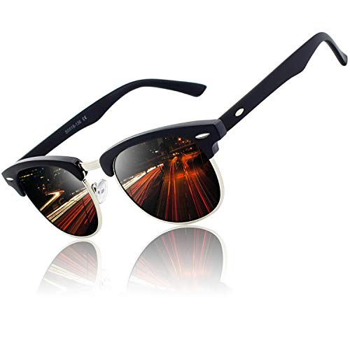 CGID Gafas de sol polarizadas retro medio marco clásico para Hombre y Mujer MJ56
