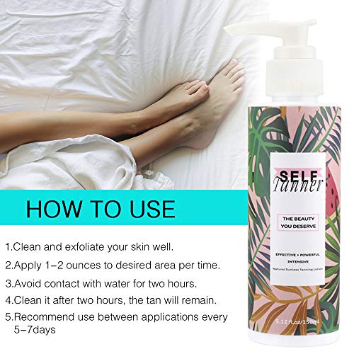 Chainplus 150ml Loción autobronceadora, Natural y Vegan Self Bronceado Aceite Gradual Tan Organic Bronceado Loción Self Tan Day Solarium Cream (sabor a leche) (Blanco)