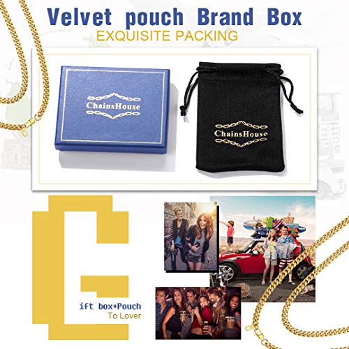 ChainsHouse Collar Serpiente Grueso 6mm Cadenas Negras de Serpiente 50cm