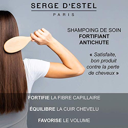 Champu Anti Caida de Cabello 2x 250ml Promueve el Crecimiento del Cabello Fortalece la Fibra Capilar. Champu Natural Formulado con Aceites Esenciales Hecho en Francia NO Probado en los Animales