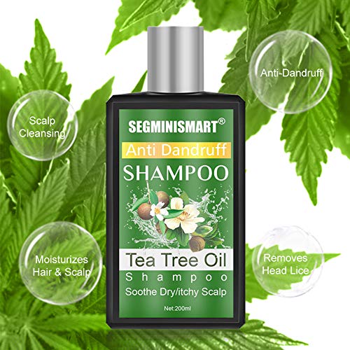 Champú de árbol de té,Champú AntiCaspa de Aceite de Arbol de Te,Champú de Árbol del Té,limpieza profunda de caspa, el cuero cabelludo seco y el cabello con picazón