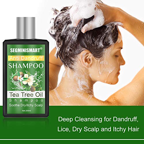 Champú de árbol de té,Champú AntiCaspa de Aceite de Arbol de Te,Champú de Árbol del Té,limpieza profunda de caspa, el cuero cabelludo seco y el cabello con picazón