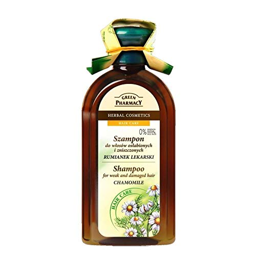 Champú de Camomila ( Manzanilla) 350ml/ Cabellos Frágiles y/o dañados .0% Parabenos Green Pharmacy