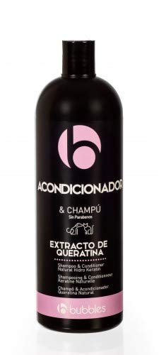 Champú para perros 2 en 1 de Bubbles®, con hidroqueratina, volumen de 5 litros