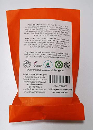 Champú sólido Fortificante - Anticaída - Apto para barba (100 gramos)