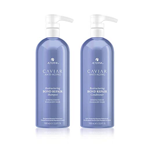 Champú y acondicionador antienvejecimiento para reparación de uniones Alterna Caviar, 1000 ml