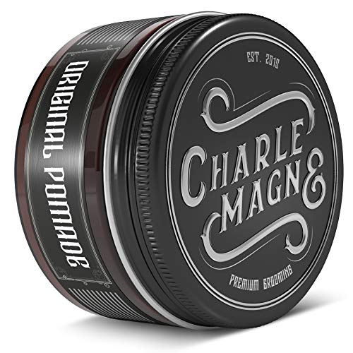 Charlemagne OG Pomade al agua – Brillo perfecto – Fijación fuerte ideal - Cera para peinar para hombres -100ML - Cera para el cabello hecha en el UK - Noble fragancia – Fijación fuerte –duradera
