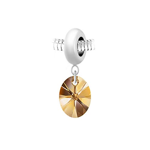 Charm perla So Charm en acero con colgante made with crystal from Swarovski