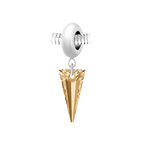 Charm perla So Charm en acero con colgante triángulo Made with crystal from Swarovski