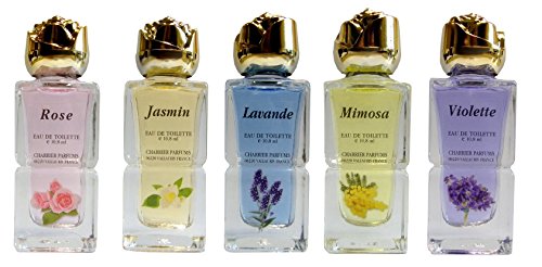 Charrier Parfums De Provence - Estuche de 5 aguas de colonia en miniatura total 54 ml