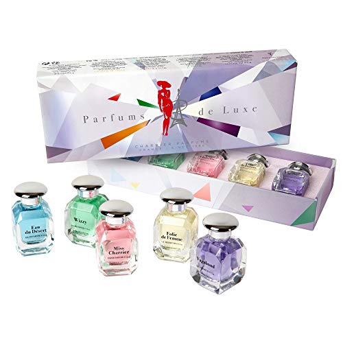 Charrier Parfums - Juego de 5 aguas de perfume de lujo en miniaturas (60 ml)