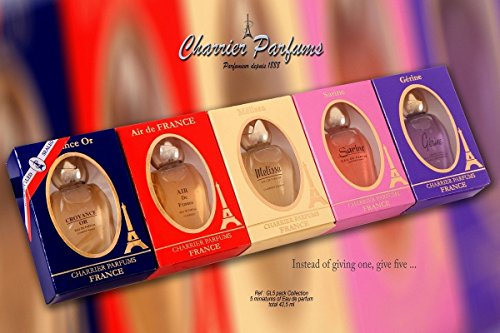 Charrier Parfums Pack Charrier Pack de 5 estuches de agua de perfume Miniatures total 42,5 ml