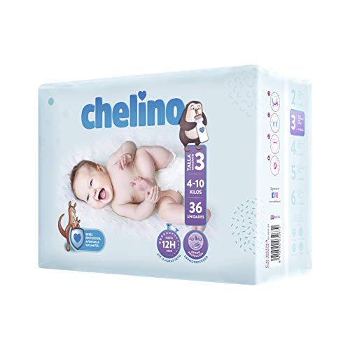 Chelino Fashion & Love - Peñales, Talla 3, 4-10 kilos, 36 unidades