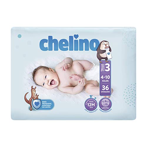 Chelino Fashion & Love - Peñales, Talla 3, 4-10 kilos, 36 unidades
