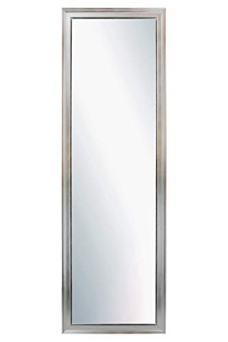 CHELY INTERMARKET, Espejo de Pared Cuerpo Entero Medidas 30X130 cm (37,50x137,50 cm) Plateado/Mod-155, Ideal para peluquerías, Comedor, Dormitorio y oficinas. Fabricado en España. Material Madera.