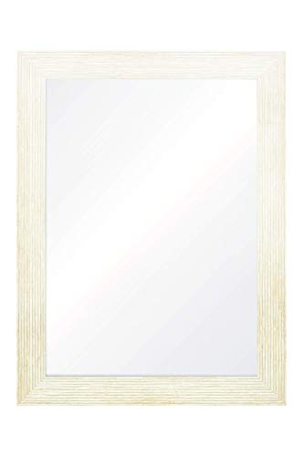 Chely Intermarket, Espejo nordico Pared 50x70cm(62x82cm)/Blanco-Nordico/Mod-110, Ideal para peluquerías, salón, Comedor, Dormitorio y oficinas. Fabricado en España. Madera Maciza.