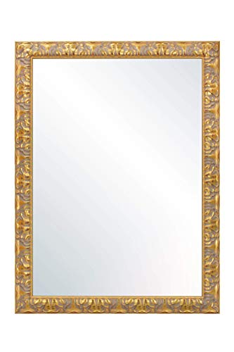 Chely Intermarket, Espejo Pared Dorado 60X80 cm(70x89,50 cm)/Dorado/Mod-149, Ideal para peluquerías, salón, Comedor, Dormitorio y oficinas. Fabricado en España. Madera Maciza.