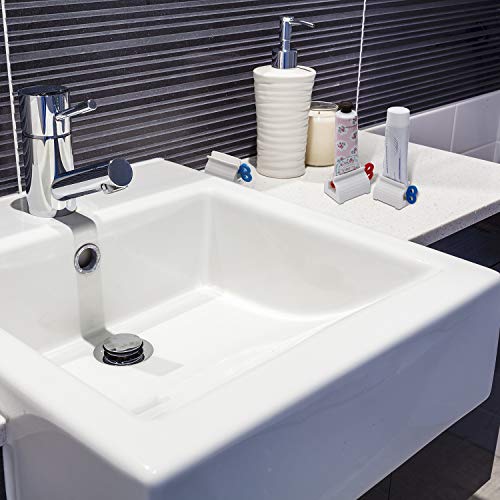 Chengu 3 Piezas de Exprimidor de Tubos Soporte de Pasta de Dientes Exprimidor de Pasta de Dientes Giratorio para Baño (Colores Mezclados)