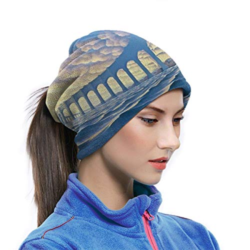 chenguang4422 Nubes Velero Puente Ilusión óptica Unisex Microfibra Calentador de cuello Sombreros Pañuelo facial Máscara para invierno Máscara de clima frío Bandana Balaclava