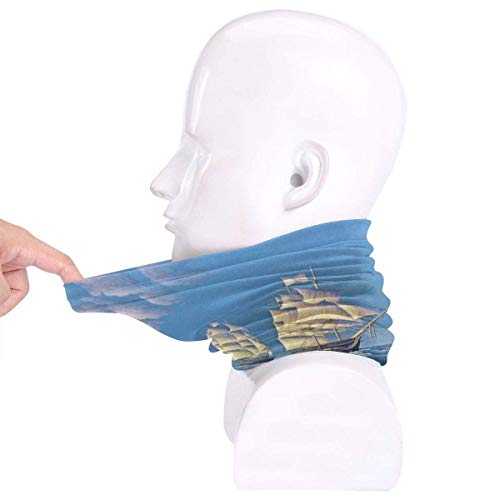 chenguang4422 Nubes Velero Puente Ilusión óptica Unisex Microfibra Calentador de cuello Sombreros Pañuelo facial Máscara para invierno Máscara de clima frío Bandana Balaclava
