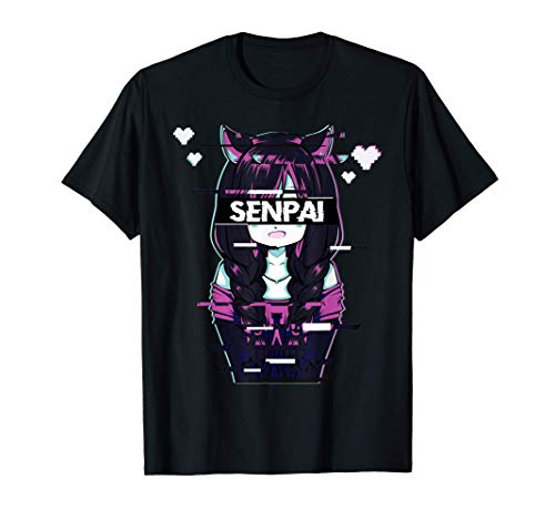 Chica Gato Anime Japonesa - Fíjate en mi Vaporware Senpai Camiseta