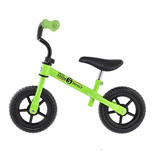 Chicco First Bike - Bicicleta Sin Pedales Con Sillín y Manillar Regulable, Ruedas Anti - Pinchazos, Metal Ligero, Color Verde Green Rocket, 2-5 Años