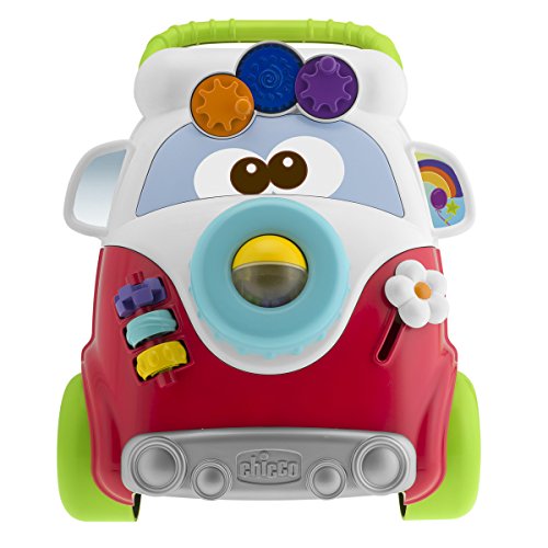 Chicco- Happy Big & Small Andador Primeros Pasos con Actividades manuales, Divertido diseño Hippy, Multicolor, 33 x 42.5 x 37 cm (00005905100000)