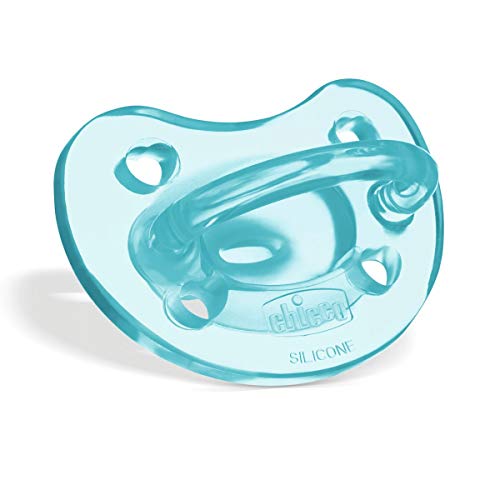Chicco Phisio Soft - Chupete todo goma de silicona para 0-6 meses, color azul