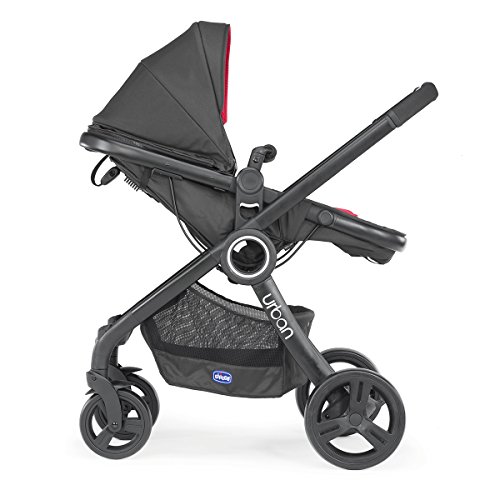 Chicco Urban Plus - Carrito transformable en capazo y silla de paseo, 7,6 kg, color negro