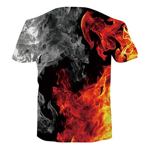 chicolife Hombres de Mujeres 3D Novedad Impresa T-Shirt Manga Corta Blusa para JóVenes Muchachos GIRS Adolescentescasual Tops