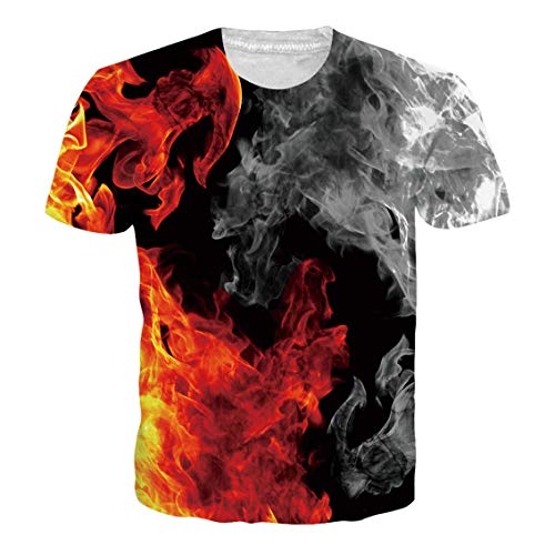 chicolife Hombres de Mujeres 3D Novedad Impresa T-Shirt Manga Corta Blusa para JóVenes Muchachos GIRS Adolescentescasual Tops