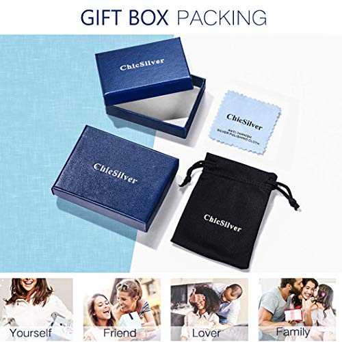 ChicSilver Estrella de Cielo Cadena Delgada Extensible para Muñecas Pulseras Finas Plata de Ley 925 Oro Blanco Joyería Moderna Encantadora de Mujeres y Muchachas